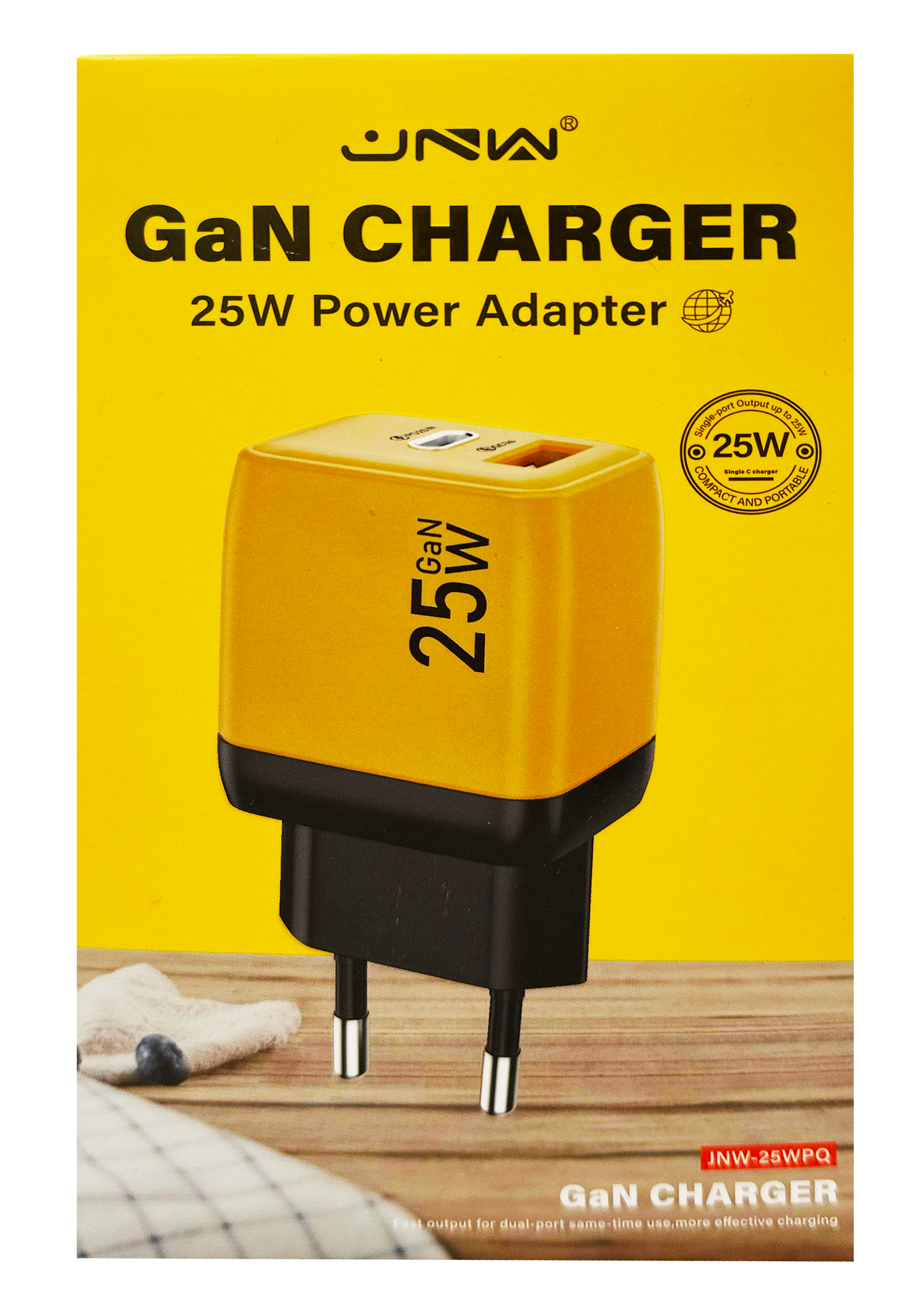 JNW Charger USB A-C GaN 25W