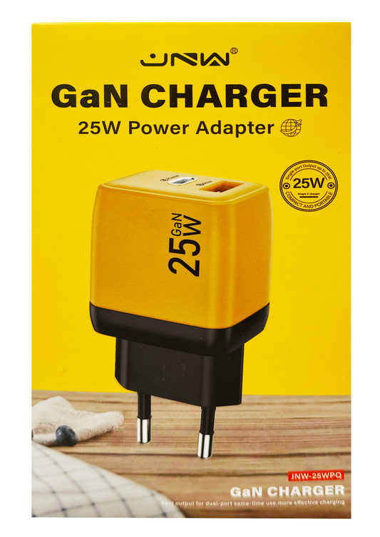 JNW Charger USB A-C GaN 25W