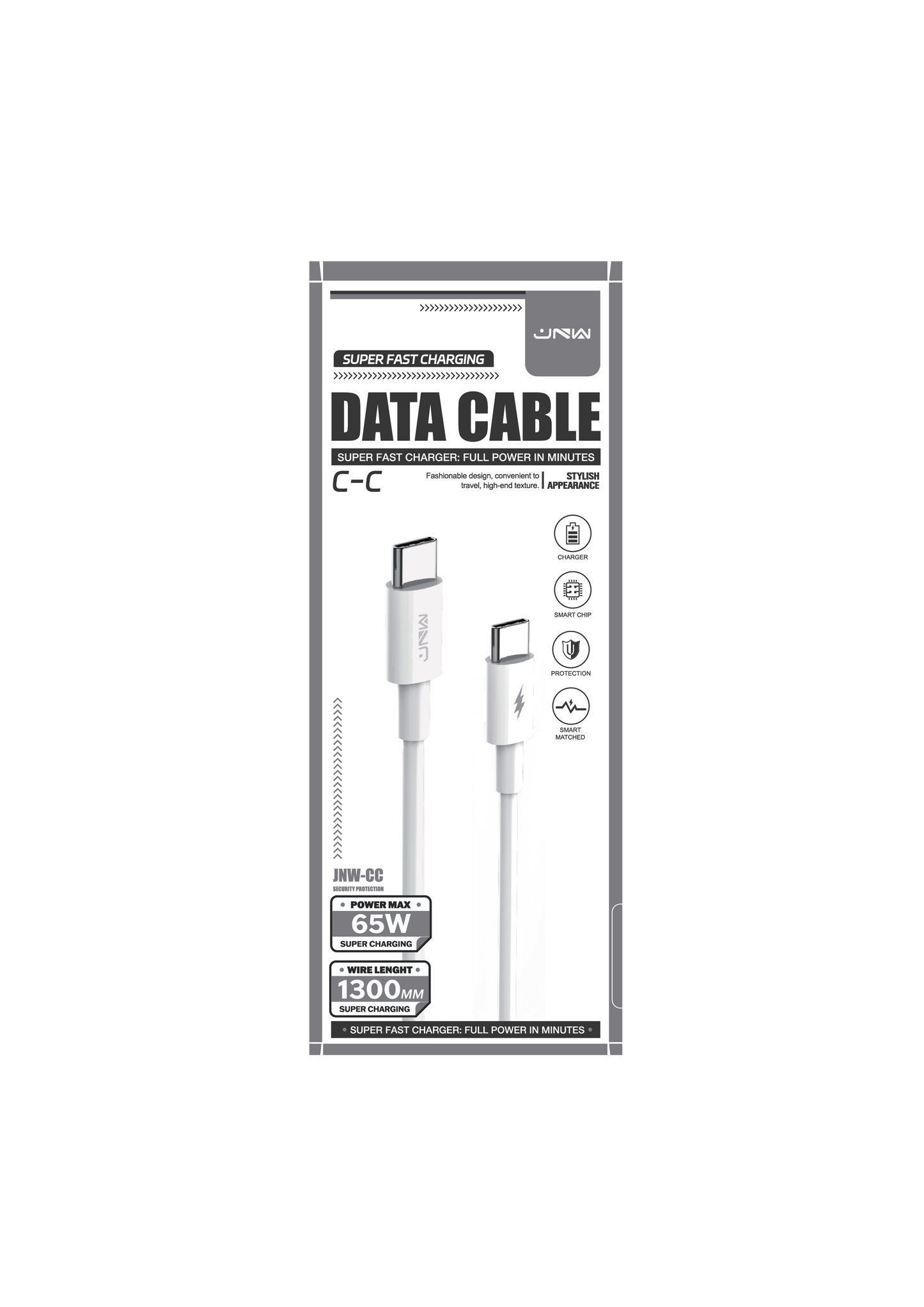 JNW Cable USB C-C 65W 1300mm