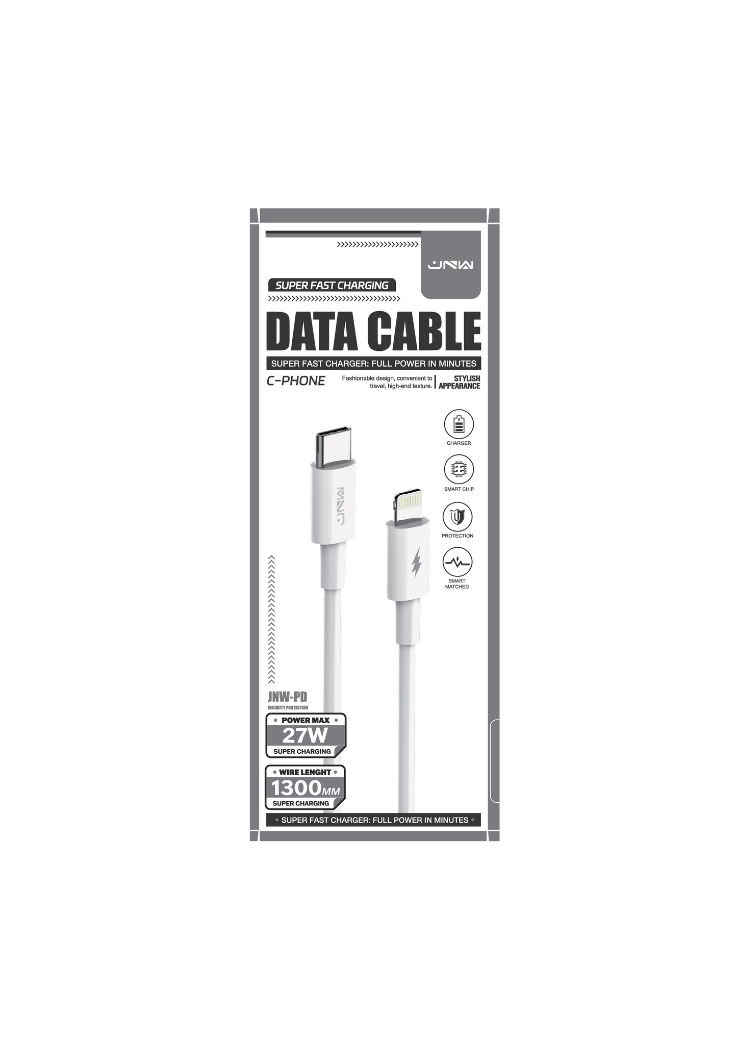 JNW Cable USB C-L 27W 1300mm