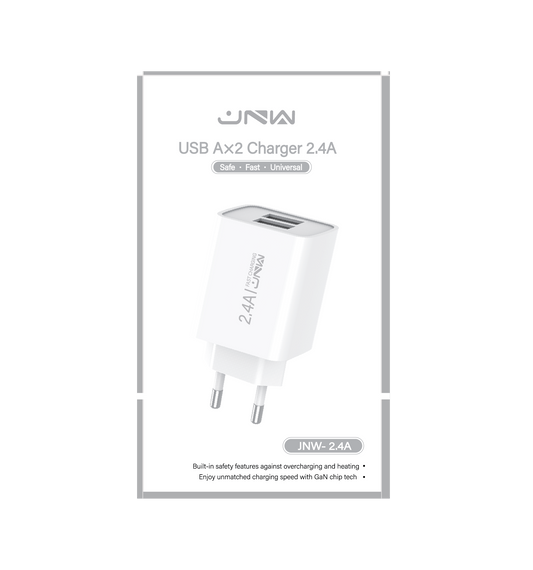 JNW Charger USB Ax2 2.4A