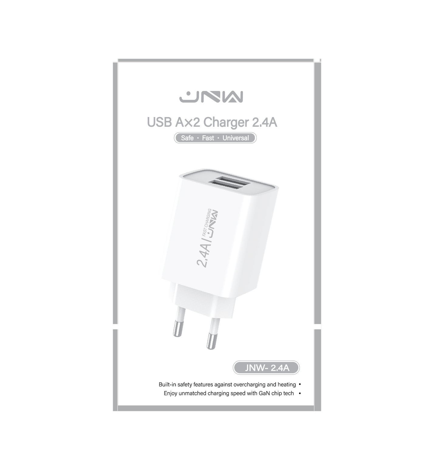 JNW Charger USB Ax2 2.4A